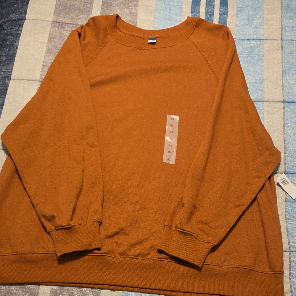 Old Navy Women's Orange Crew Neck Sweater